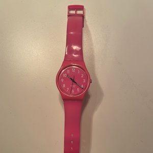 Classic Pink Swatch Watch